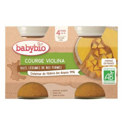 BABYBIO Pots de Courge Violina + 4 Mois - 2x130g