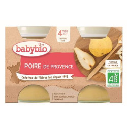 BABYBIO Petits Pots Poire Dès 4 mois - 2x130g