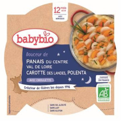 BABYBIO ASSIETTE BONNE NUIT + 12 Mois Panais Carotte Polenta -