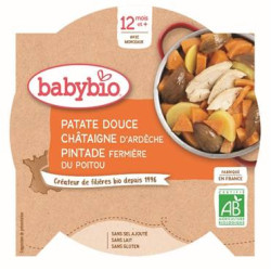 BABYBIO PATATE DOUCE CHÂTAIGNE D'ARDÈCHE PINTADE FERMIÈRE DU