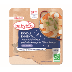 BABYBIO RAVIOLIS BONNE NUIT + 15 Mois Ravioli Emmental - 190g