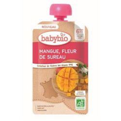 BABYBIO Gourde Mangue, Fleur de Sureau 6 Mois et + - 120g