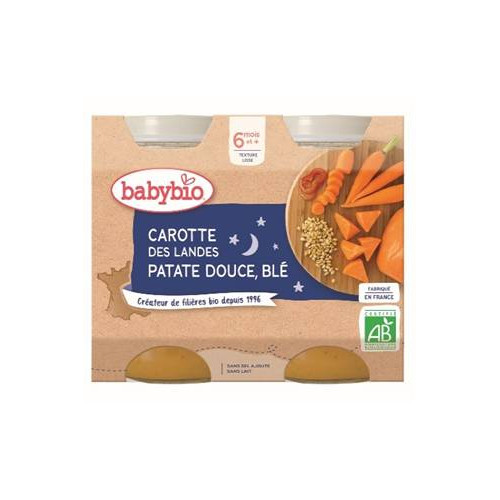 BABYBIO CAROTTE DES LANDES PATATE DOUCE BLÉ x 2 - 200 g