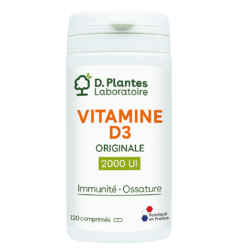 D.PLANTES Vitamine D3 2000 UI Originale - 120 Comprimés