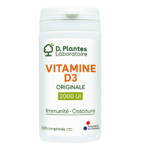 D.PLANTES Vitamine D3 2000 UI Originale - 120 Comprimés