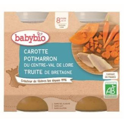 BABYBIO PETITS POTS MENU DU JOUR + 8 Mois Carotte Potimarron