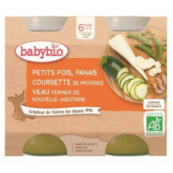 BABYBIO PETITS POTS MENU DU JOUR + 6 Mois Petits Pois Panais