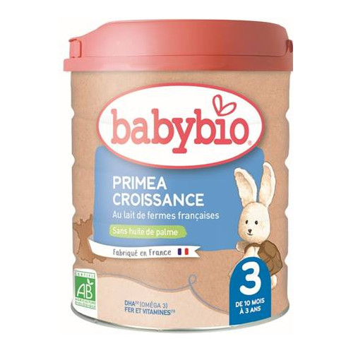 BABYBIO PRIMEA 3 Lait en Poudre de Criossance BIO DE 10 MOIS A