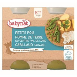 BABYBIO PETITS POTS MENU DU JOUR + 8 Mois Petits Pois Pomme de