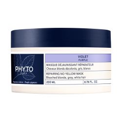 PHYTO VIOLET Masque Déjaunissant Réparateur Cheveux Blonds Gris - 250ml