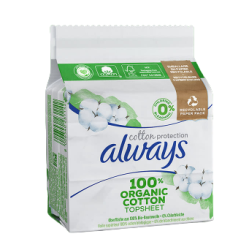 ALWAYS COTTON PROTECTION Cotton Bio Taille 3 Nuit - 8 Serviettes