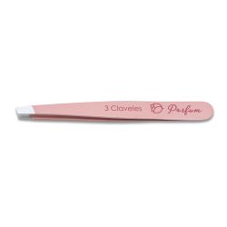 3 CLAVELES Pince à Epiler Biais Rose - 9.5cm