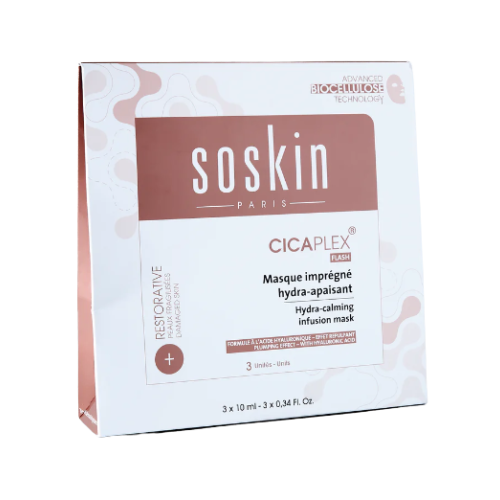 SOSKIN MASQUE IMPRÉGNÉ HYDRA-APAISANT Cicaplex Flash - 3 Masques