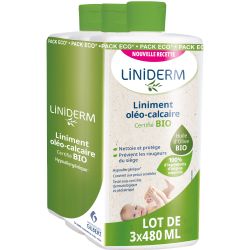 LINIDERM Liniment Oléo-Calcaire BIO - Lot de 3x480ml