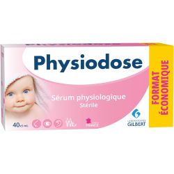 GILBERT PHYSIODOSE Sérum Physiologique - 40 Unidoses de 5ml