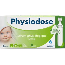 GILBERT PHYSIODOSE VEGETAL Sérum Physiologique - 40 Unidoses de 5ml