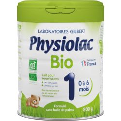 PHYSIOLAC BIO Lait en Poudre Bébé 1er âge 0 à 6 Mois - 800g