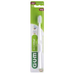 GUM TÊTE DE BROSSE A DENTS ELECTRIQUE n°4110 ACTIVITAL SONIC - 2 Recharges Couleur Blanche