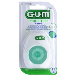 GUM FIL DENTAIRE 1555 FINE FLOSS Waxed Ciré 55m