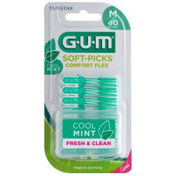 GUM BÂTONNET INTERDENTAIRE 660 Soft-Picks Comfort Flex Medium - 40 Bâtonnets