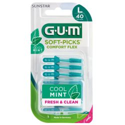 GUM BATONNETS INTERDENTAIRE 671 Soft-Picks Comfort Flex Large - 40 Bâtonnets