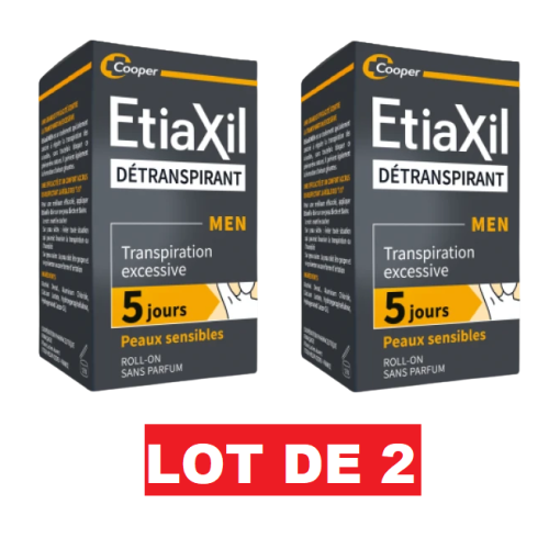 ETIAXIL DÉTRANSPIRANT MEN Peaux Sensibles Transpiration