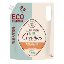 ÉCO-RECHARGE GEL BAIN DOUCHE BIO Huile de Macadamia Peaux