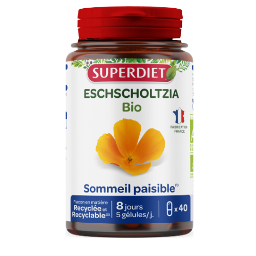 SUPERDIET ESCHSCHOLTZIA BIO Sommeil Paisible - 40 Gélules