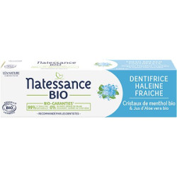 NATESSANCE DENTIFRICE BIO Haleine Fraîche - 75ml