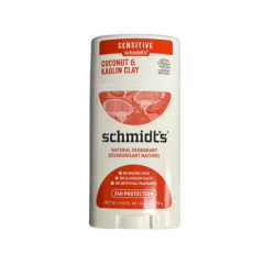 SCHMIDT'S DEODORANT STICK COCONUT + KAOLIN CLAY PEAUX SENSIBLE