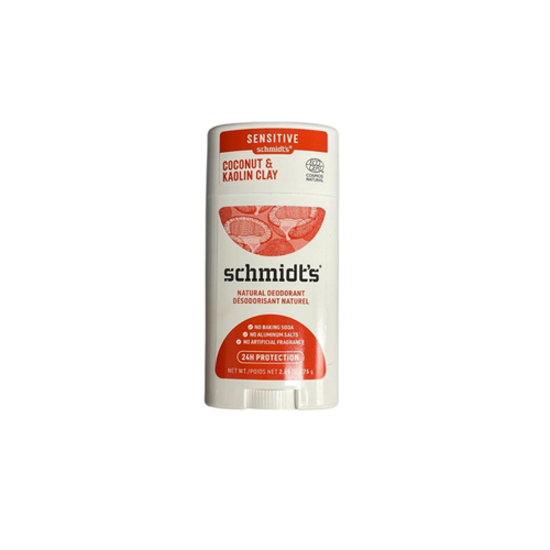 SCHMIDT'S DEODORANT STICK COCONUT + KAOLIN CLAY PEAUX SENSIBLE