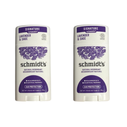 SCHMIDT'S DEODORANT STICK Lavande Sauge - Lot de 2x58ml