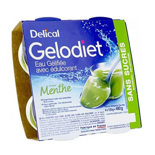 GELODIET EAU GELIFIEE Fruit du Verger - 4 Pots de 120g