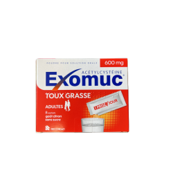 EXOMUC 600mg Poudre Goût Citron - 8 Sachets