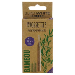 SUPERWHITE BROSSETTES INTERDENTAIRES BAMBOU ISO 1 0.8 mm - 8