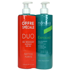 NOREVA EXFOLIAC Gel Moussant Intensif - 2x400ml