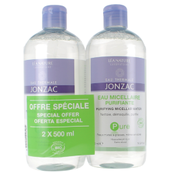 JONZAC PURE Eau Micellaire Purifiante 2x500 ml