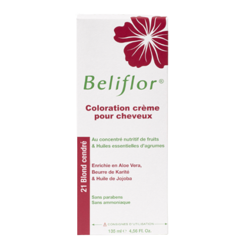 BELIFLOR COLORATION CREME CHEVEUX N°21 Blond Cendré - 135ml