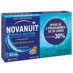 NOVANUIT TRIPLE ACTION - Lot de 2x30 Comprimés