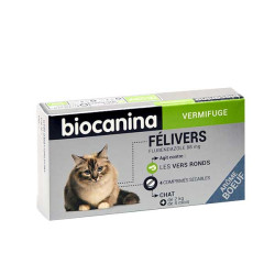 BIOCANINA VERMIFUGE FELIVERS Chat - 4 Comprimés