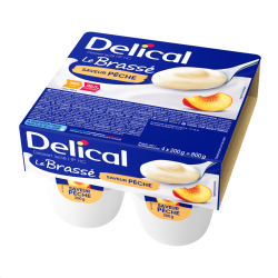 DELICAL HP HC Dessert Lacté Saveur Pêche- 4 x 200g