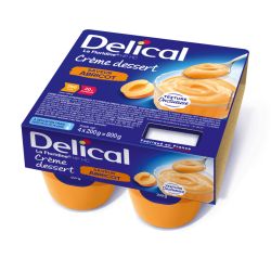 DELICAL HP PC Crème Dessert Saveur Abricot - 4 x 200g