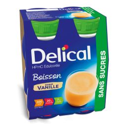 DELICAL HP HC Boisson Edulcorée Vanille - 4x200 ml