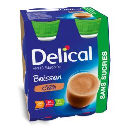 DELICAL HP HC BOISSON LACTÉE SANS SUCRE Café - 4x200ml