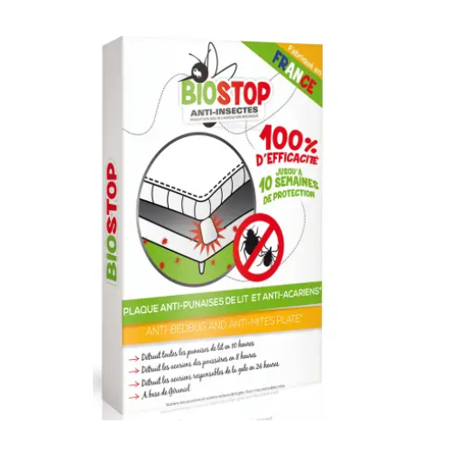 BIOSTOP ANTI INSECTES Plaques Anti Punaises de Lit et Acariens