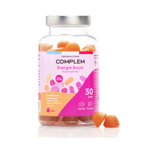 COMPLEM ENERGIE BOOST MULTIVITAMINES Sans Sucres - 60 gummies