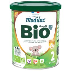 MODILAC MON PETIT BIO 2 Lait en Poudre Bébé 6-12 Mois - 800g