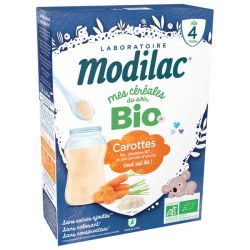 MODILAC CÉRÉALES du SOIR BIO Carottes dès 4 Mois - 250g