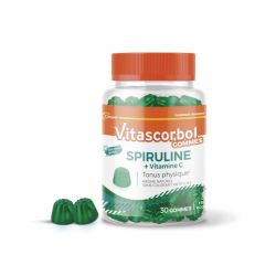 VITASCORBOL Spiruline - 30 Gommes Goût Citron