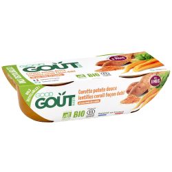 GOOD GOUT Purée de Carotte Patate Douce Lentilles Corail Façon Dahl - 2x190g